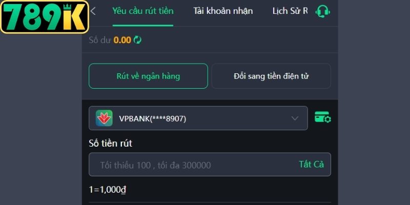 Không vi phạm điều khoản rút tiền 789K