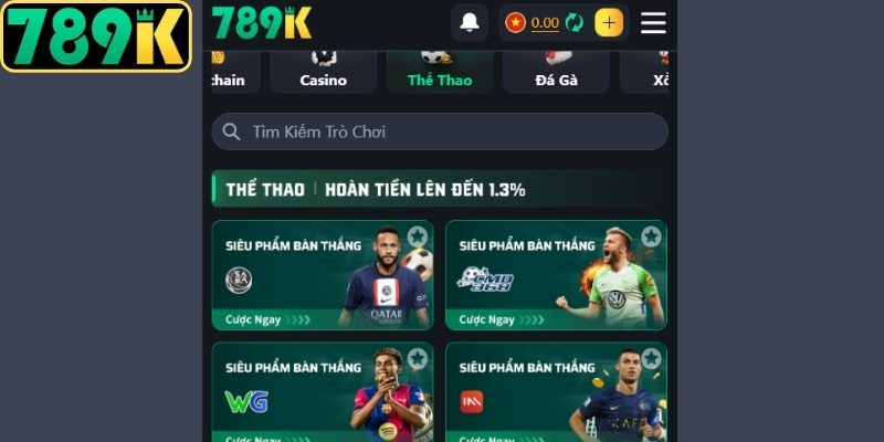 Tổng quan sảnh Thể Thao 789K